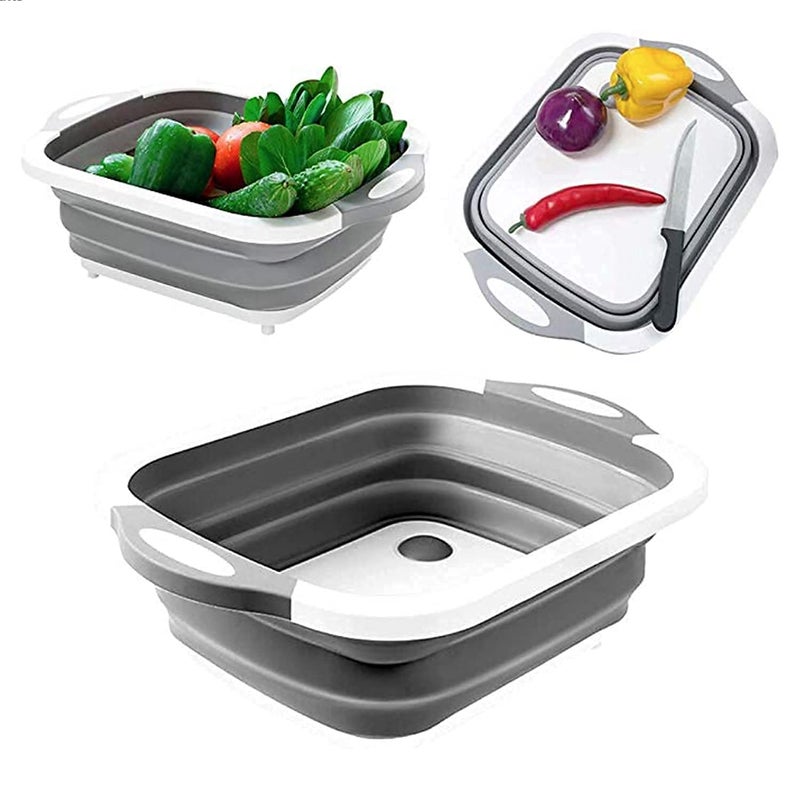 EPISKEY MultiFunctional Washing Fruits and Vegetables Bowl Strainer Green - Image 1