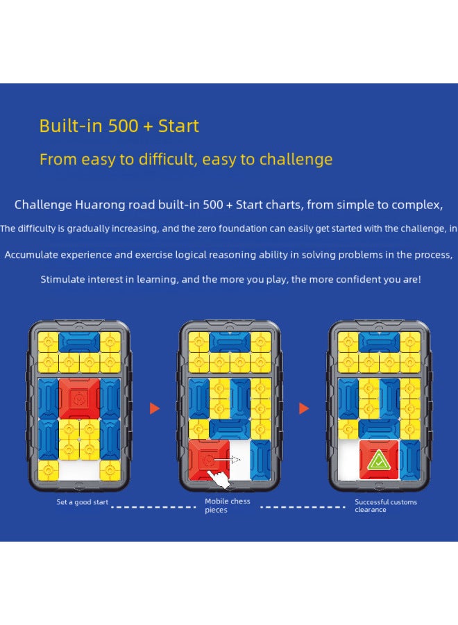 Intelligent Huarong Road Children's Adult Sliding Jigsaw Puzzle Logic Thinking Game Early Education Beneficial Intelligence Toys Wholesale-Color:[single Color Box] Random Color - 2-in-1 Huarong Road Whack-a-mole (photographed In Multiples Of 18 Boxes As A Display Box) 154g  - Image 3