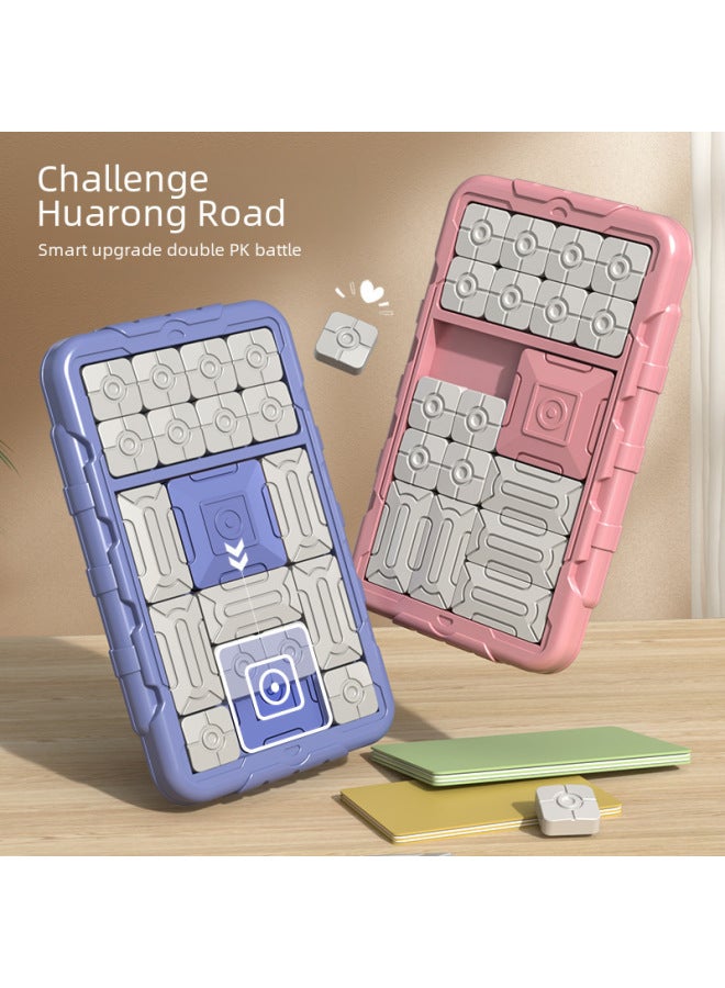 Intelligent Huarong Road Children's Adult Sliding Jigsaw Puzzle Logic Thinking Game Early Education Beneficial Intelligence Toys Wholesale-Color:[single Color Box] Random Color - 2-in-1 Huarong Road Whack-a-mole (photographed In Multiples Of 18 Boxes As A Display Box) 154g  - Image 4