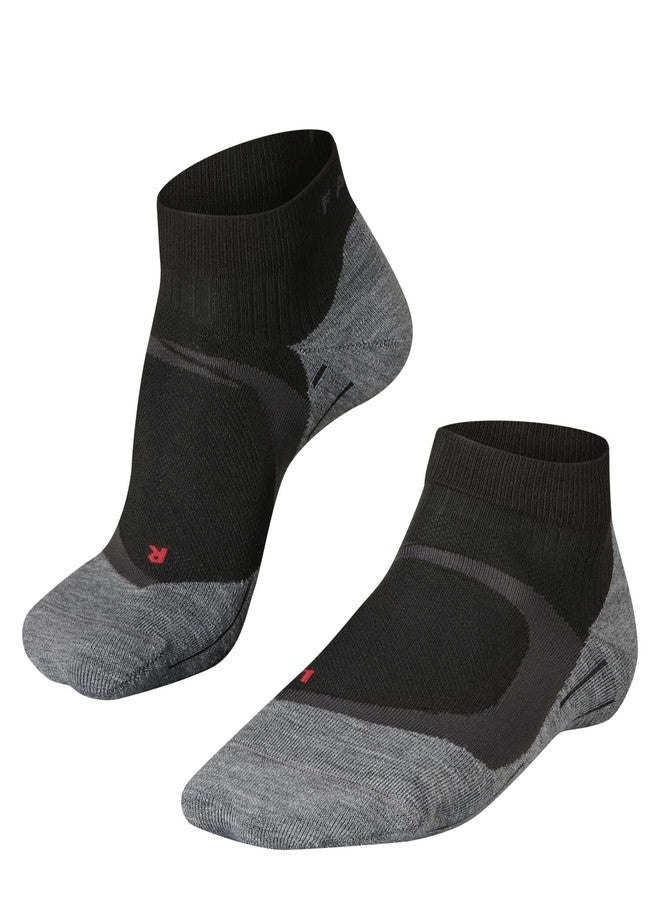 فلايك جوارب جري قصيرة للنساء من فالك، طراز RU4 Endurance Cool، مقاس ربعي، متوسطة النعومة، سريعة الجفاف، تسمح بمرور الهواء، مصنوعة من النايلون، لون أسود (أسود مختلط 3010)، مقاس 8-9، زوج واحد - Image 1