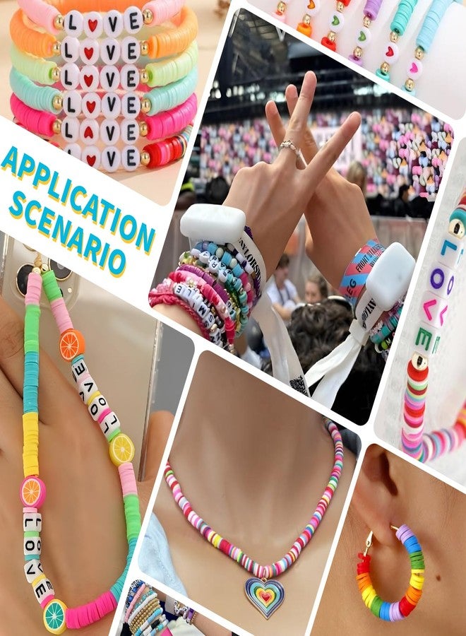 AIPRIDY Clay Beads Bracelet Making Kit, 6500 Pieces, 24 Colors, Preppy Beads with Charms, DIY Jewelry Crafts for Kids 6-13 - Image 3