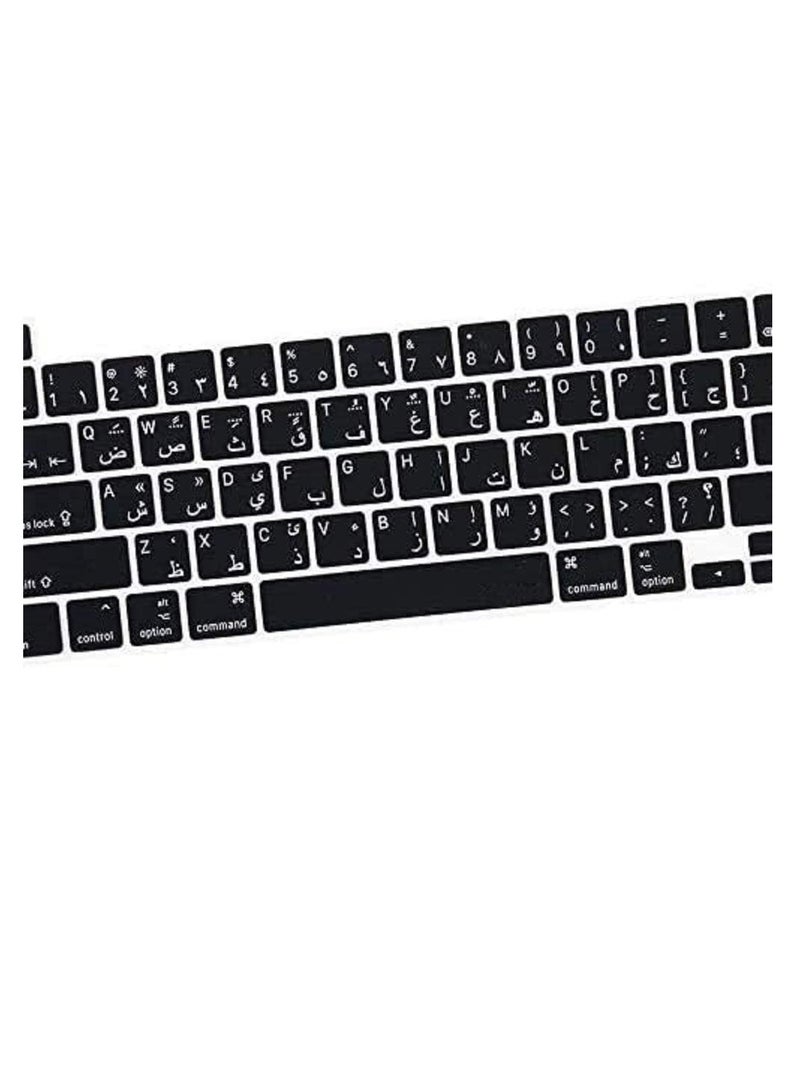 AMM US Layout Arabic English Keypad Cover Compatible for MacBook New Pro 16-Inch Model A2141 with Touch Bar 2019 Release & MacBook New Pro 13-Inch Model A2289/A2251 with Touch Bar 2020 Release Black - Image 4