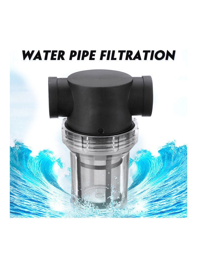 NIBEMINENT Irrigation Pipe Filter Pump Purification Tool Clear/Black - Image 2