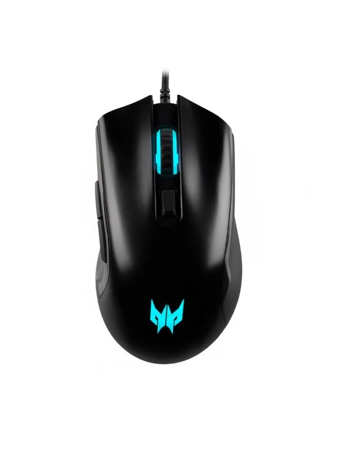 Acer Predator Cestus 333 Gaming Mouse, PixArt 3389 Sensor up to 16,000 DPI, 6 Programmable Buttons, 20M Click Lifespan, 16.8M RGB Colors, 1000Hz Polling Rate, Wired USB, Black - Image 2