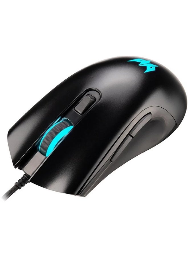Acer Predator Cestus 333 Gaming Mouse, PixArt 3389 Sensor up to 16,000 DPI, 6 Programmable Buttons, 20M Click Lifespan, 16.8M RGB Colors, 1000Hz Polling Rate, Wired USB, Black - Image 1