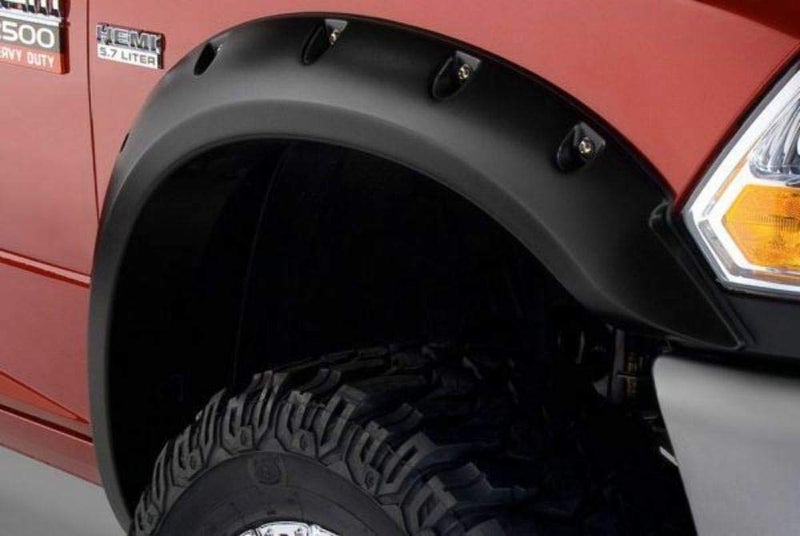 Bushwacker 5004702 Black PocketRivet Style Smooth Finish Front Fender Flares for 20102018 Dodge Ram 2500 3500 Excludes RT