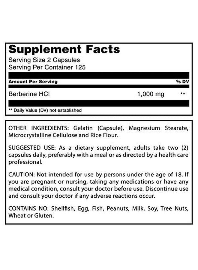 Amazing Nutrition Amazing Formulas Berberine 1000mg Per Serving 250 Capsules Supplement | Non GMO | Gluten Free | Made in USA- Proudly Made in The USA with Guaranteed Purity & Potency - Image 4