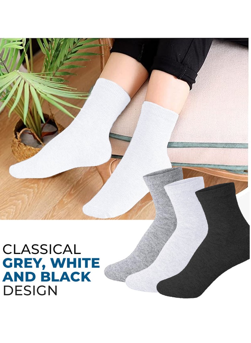 مزاجك جوارب MIZAJIC للرجال، 10 أزواج (متوسطة)، جوارب رياضية ناعمة قابلة للتنفس، مقاومة للرطوبة والرائحة، مناسبة للعمل والارتداء غير الرسمي، جوارب مريحة - Image 2