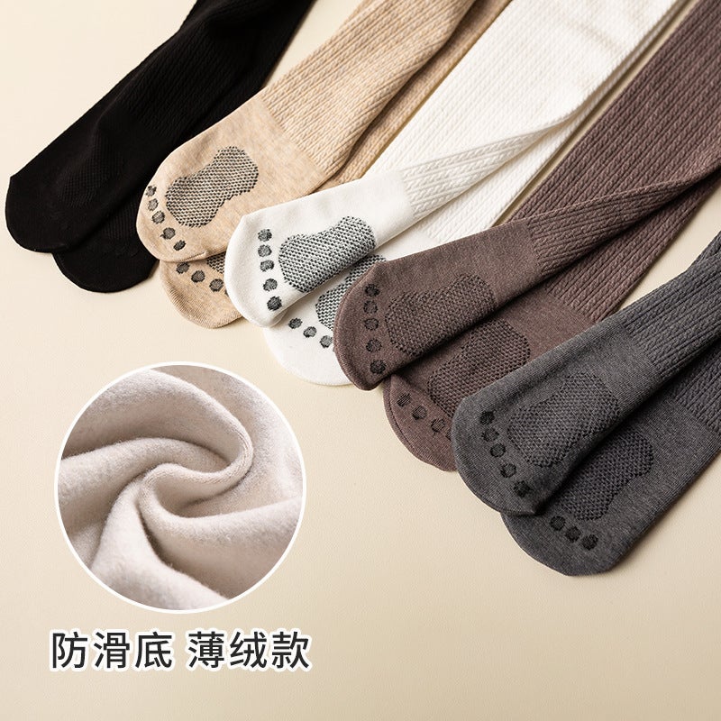 Children'S Pantyhose Medium Thick Girls' Leggings Cotton Linen Flower Small Feet Thin Velvet Non-Slip Middle And Large Children'S Dance Socks - Image 5