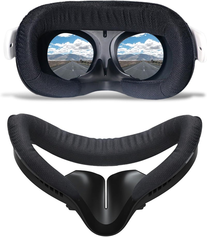 اوديلان متوافق مع بديل وسادة الوجه لـ Oculus Quest 2 - حامل واجهة الوجه VR مع أنف مانع للضوء، وسادة وجه إسفنجية قابلة للتنفس واق��ة لـ Meta Quest 2، وسادة وجه مريحة لإكسسوارات VR - Image 1
