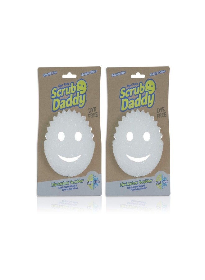 Scrub Daddy Sponge - Dye Free - Scratch-Free Scrubber for Dishes and Home, Odor Resistant, Soft in Warm Water, Firm in Cold, Deep Cleaning, Dishwasher Safe, Multi-use, 1ct (2 pack) - Image 1