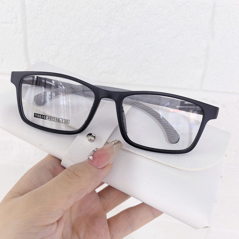 Children'S Ultra-Light Semi-Silicone Glasses With Detachable Temples, Two-Tone Tr90 Frame, Non-Prescription Glasses 8810, Myopia Glasses - Image 2