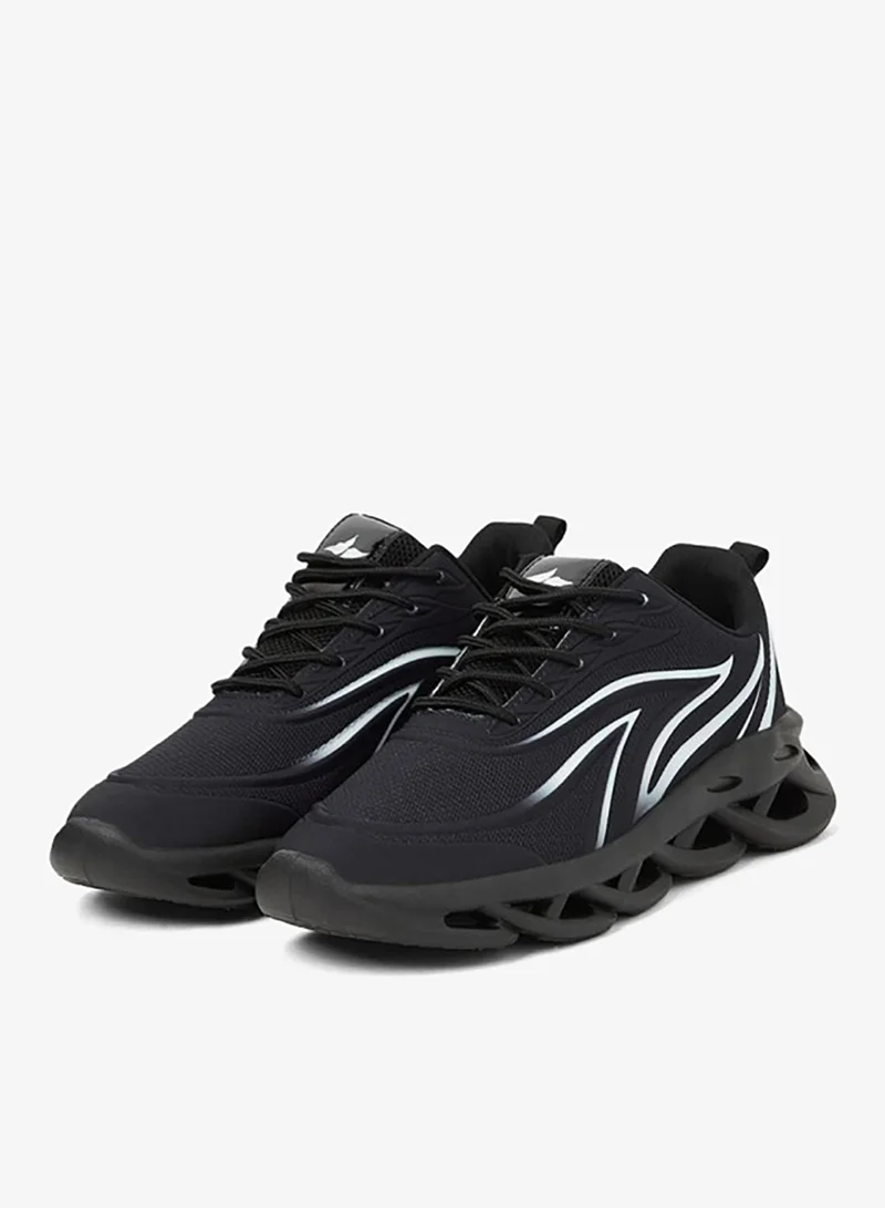 Styli Active Hollow Outsole Mesh Patterned Upper Sneakers