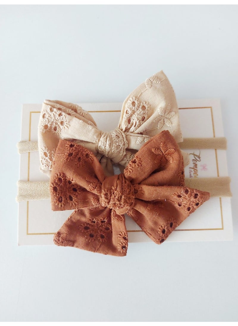 Pempem Bandana - Baby Girl Scallop Basic Bandana - Image 1