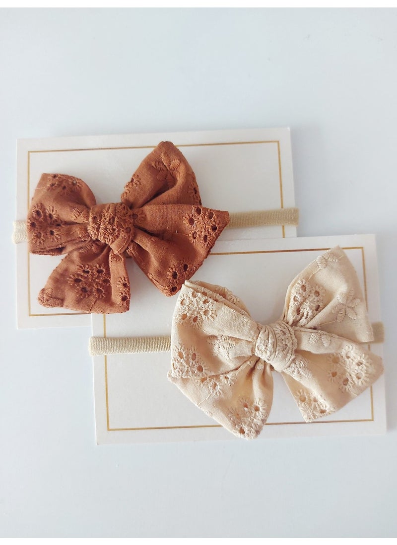 Pempem Bandana - Baby Girl Scallop Basic Bandana - Image 1