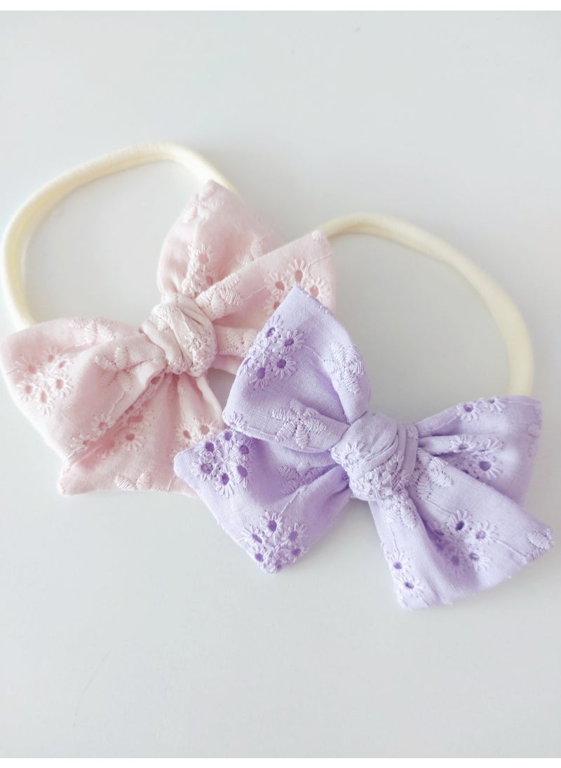 Pempem Bandana - Baby Girl Scallop Basic Bandana - Image 1