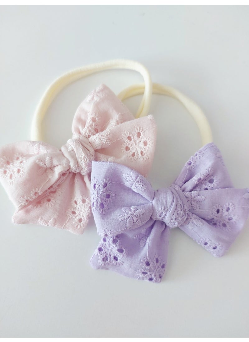Pempem Bandana - Baby Girl Scallop Basic Bandana - Image 1
