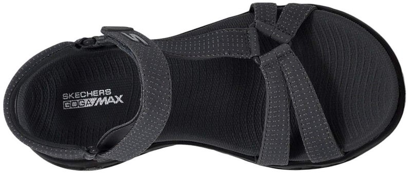 Skechers Women's On-The-GO 600 - Brilliancy Sandals, Charcoal/Black 6 Wide - Image 5