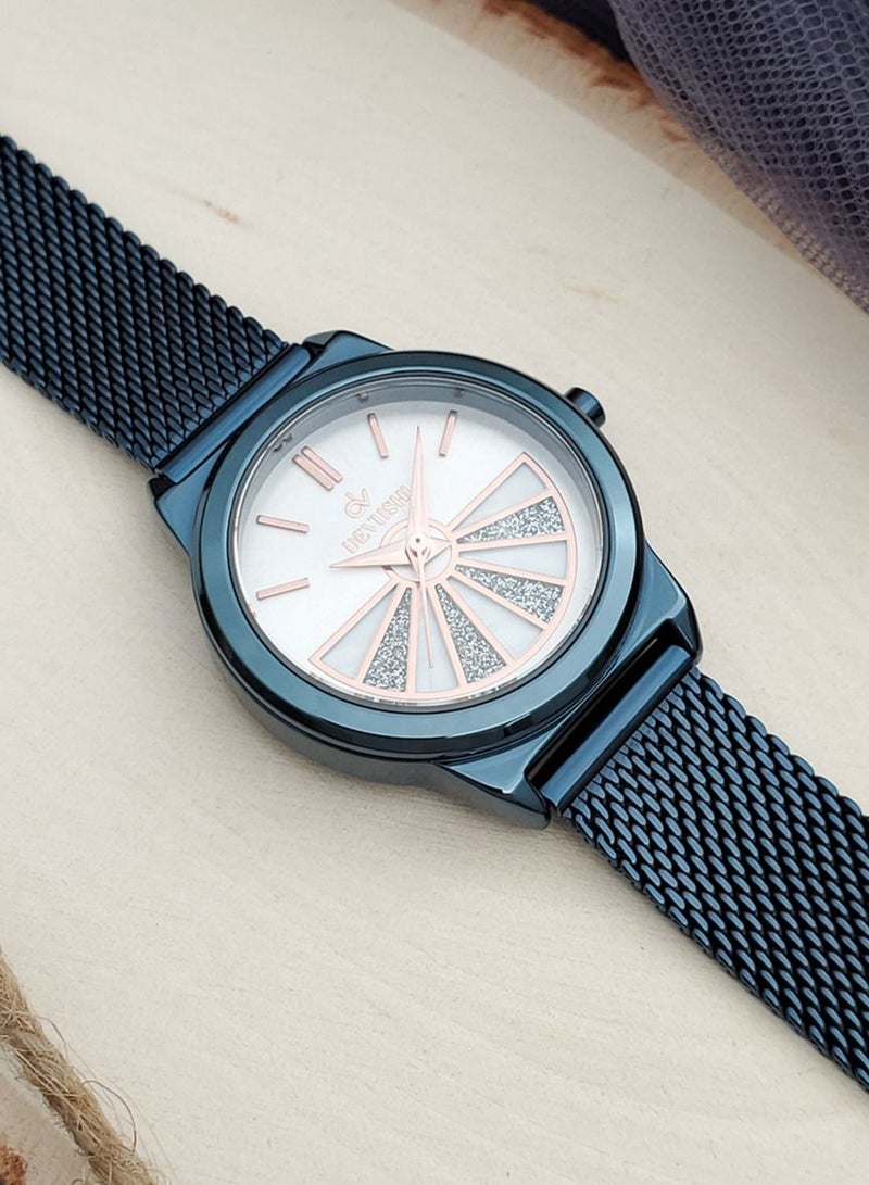 ديفوشي ساعة نسائية حصيرة وميناء انيق ماركة ديفوشي - Image 1