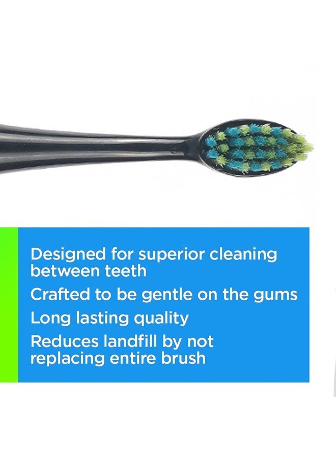Pro 7 Series Replacement Brush Heads Black/WHITE