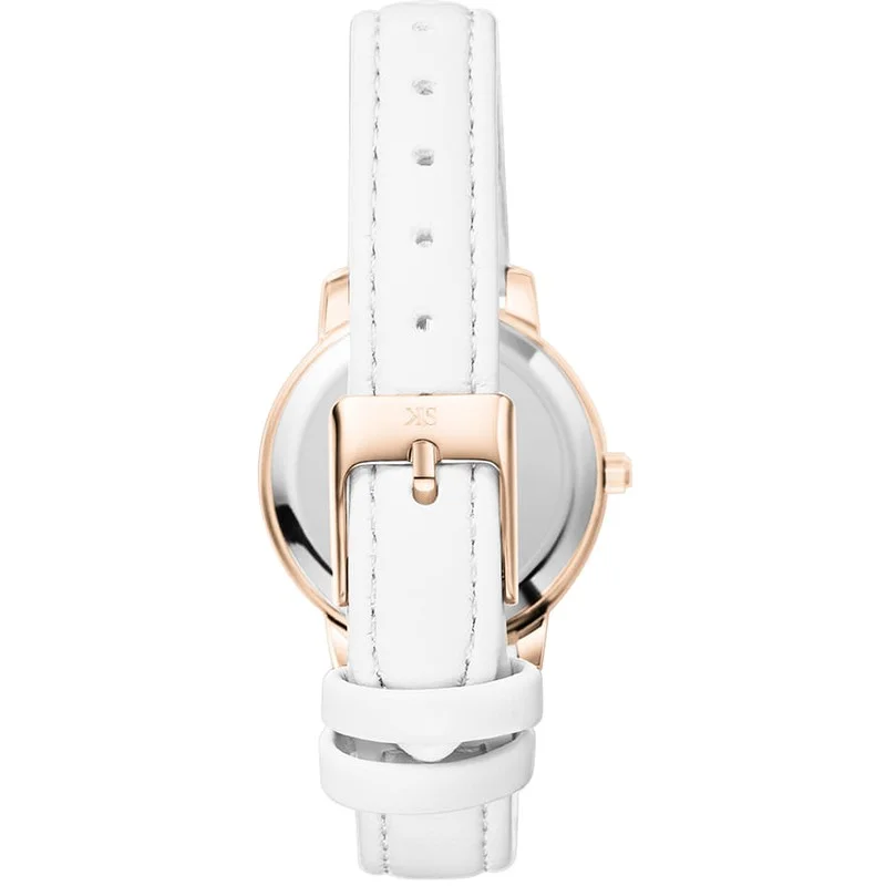 KENNETH SCOTT Kenneth Scott K22524-KLWM Women's Analog Display Watch & Polyurethane Strap White
