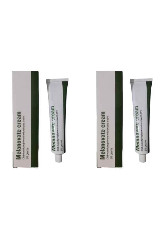 Melano Pharma 2 Pieces of Melanovate Creme Clobetasol Propionate Micronzed 0.05%  - Image 1