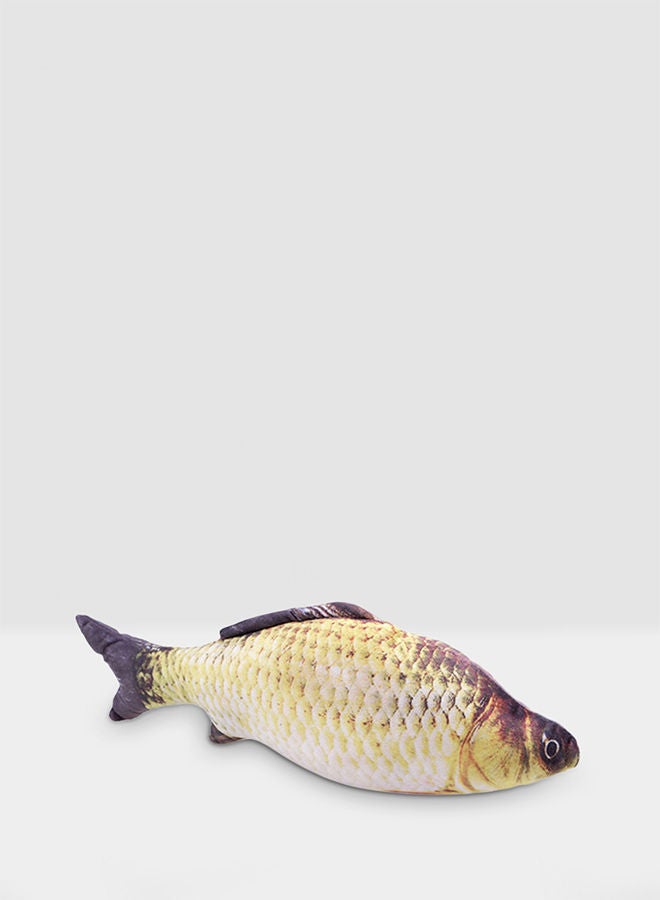 NIBEMINENT Vivid Artificial Fish Shape Cat Chew Toy Gold/Black 25g