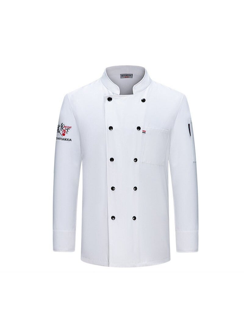 NIBEMINENT Chef Uniform Long Sleeve AClothes Hotel Catering Cake Shop Canteen Rear Kitchen Work Clothes  - Image 1
