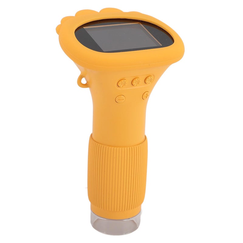Portable Digital Microscope For Kids With 2 Inch Screen 1000X Magnification 8 LED Lights Yellow - Image 2