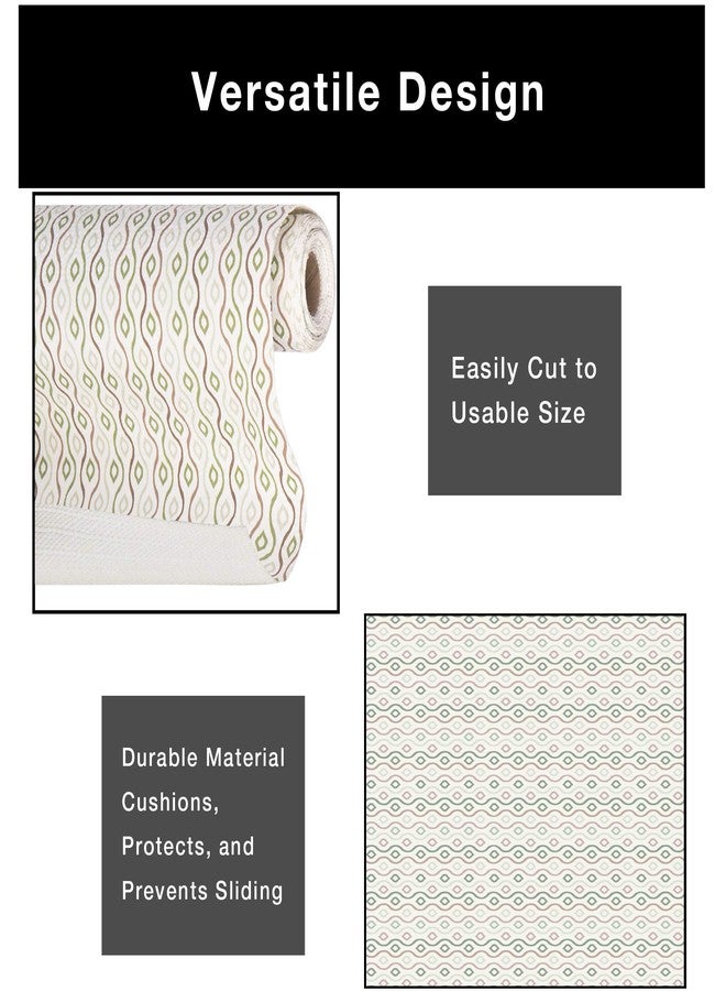 Smart Design Bonded Grip Shelf Liner - 18in x 5ft - Non-Adhesive Drawer Liner with Strong Grip Helps Protect and Personalize Your Home Organization and Storage - Olive Deco - Image 4