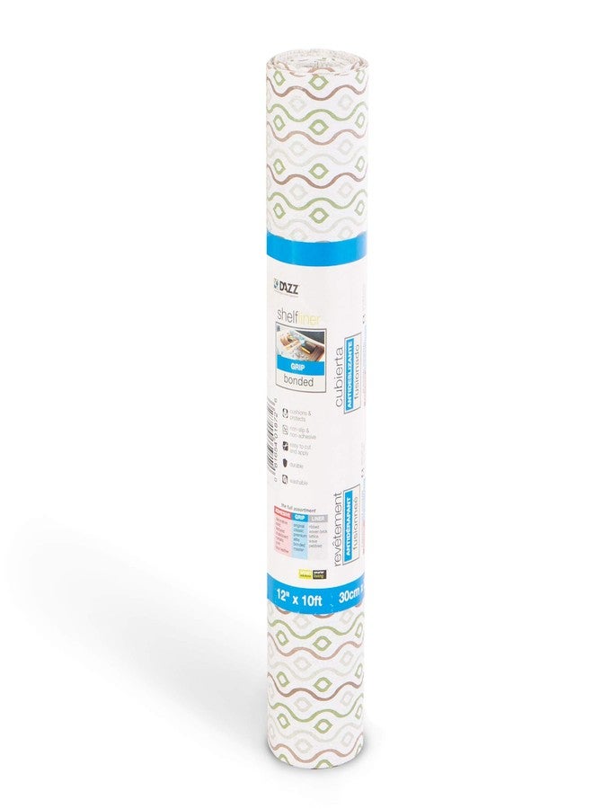 Smart Design Bonded Grip Shelf Liner - 18in x 5ft - Non-Adhesive Drawer Liner with Strong Grip Helps Protect and Personalize Your Home Organization and Storage - Olive Deco - Image 2