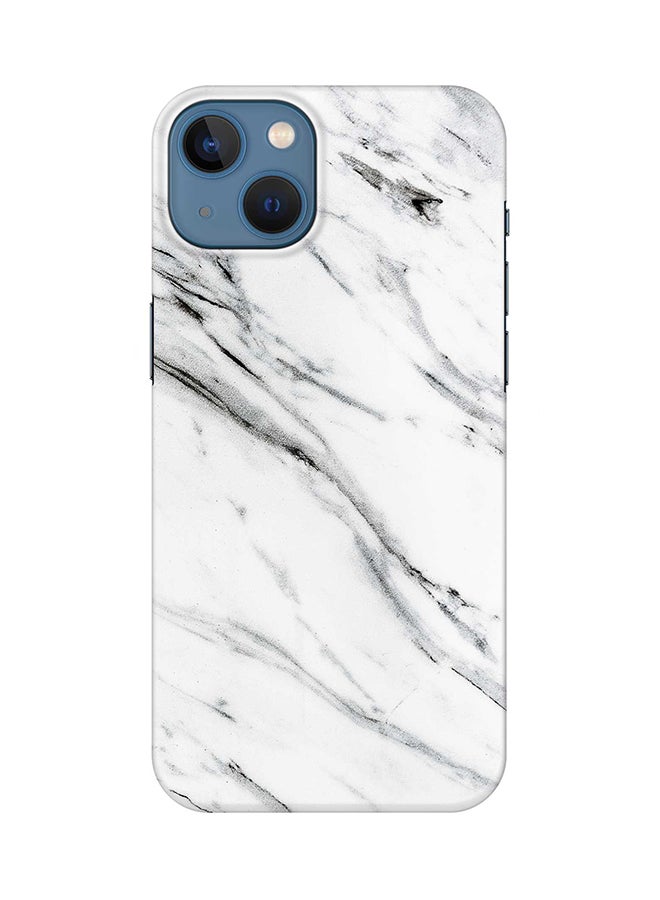 Stylizedd Case for Apple iPhone 14 Plus Case Slim Snap Classic Series Mobile Cover Hard PC Shield Matte Finish Print - Marble Print Grey White