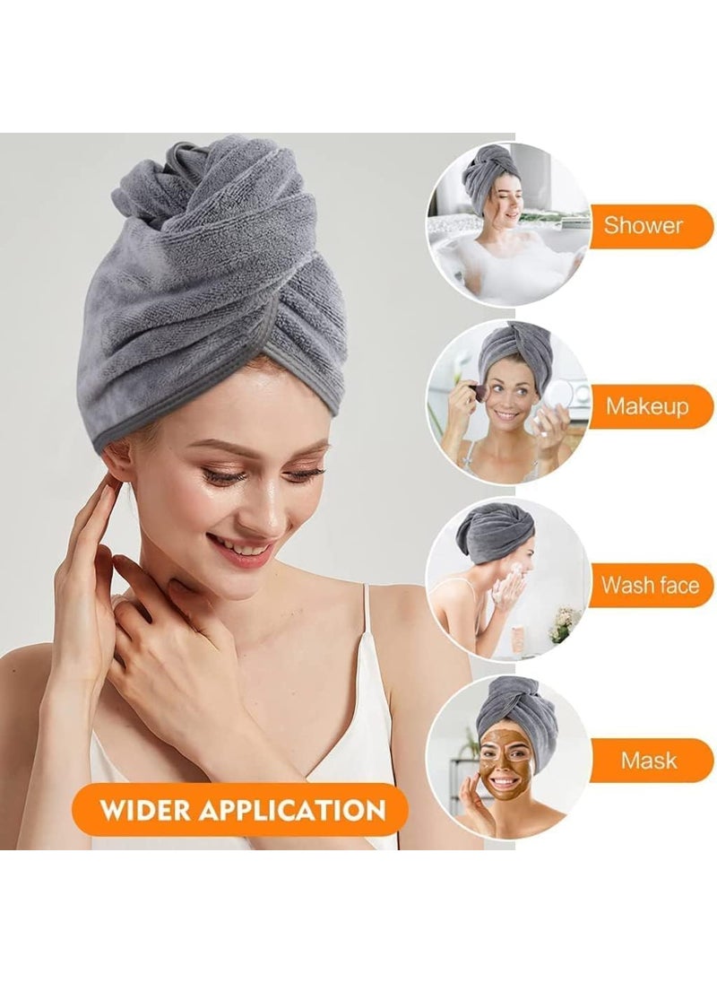 Generic Ultra Absorbent Hair Drying Towel Twist Hair Drying Cap Soft QuickDry Hair Wrap 2  - Image 5