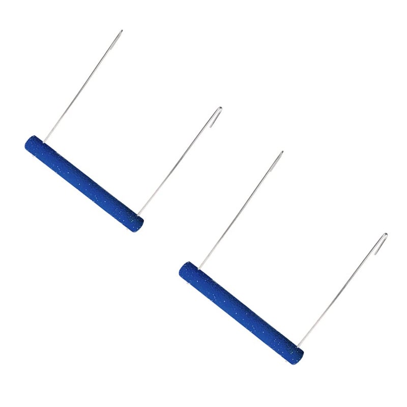 Sage Square Playful Natural Perch Wood Swing Toy Cage Hanging Platform, Climbing, Training, Workout Sand Perch for Birds (Small) (Pack of 2) - Image 1