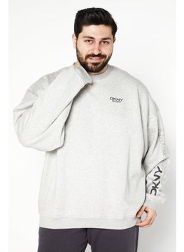 DKNY Sport Men Round Neck Long Sleeve Outdoor Sweatshirt, Grey  - Image 1