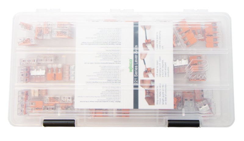 WAGO 221 Lever-Nuts 75pc Wire Connector Assortment Pack with Case - Image 2