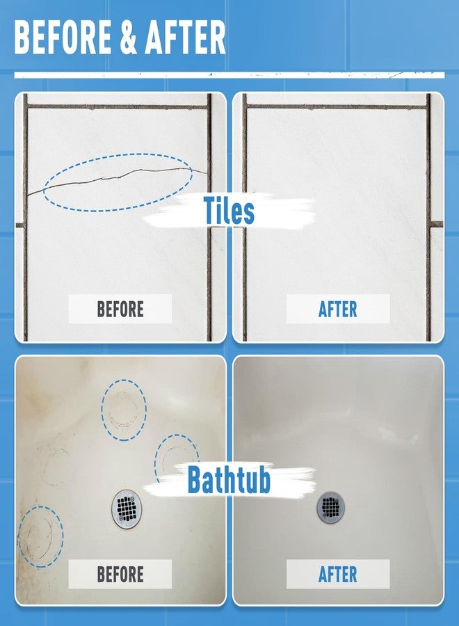 DWIL Tub and Tile Paint, White Touch Up Paint for Porcelain, Scratches, Cracks and Spots on Tile, Porcelain Repair Kit for Bathtub, Sinks, Enamel and Toilets, 1.5 Fl Oz(White) - Image 3