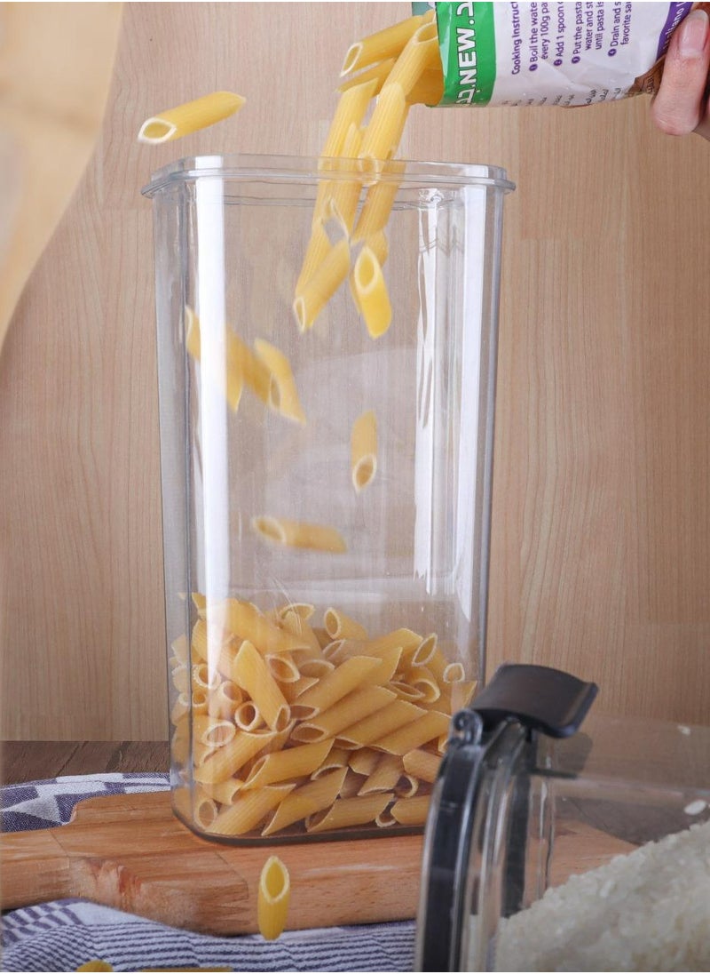 Phoenix - Acrylic Refrigerator Food Container,Food box Set of 7 Pieces with Airtight Lock - Clear Silicone Sides - Different Capacities (2 - 400ml Jar - 1000ml Jar - 1300ml Can - 2 1700ml Jar - 2800ml Jar) - Image 1