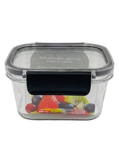 Phoenix Acrylic Refrigerator Food Container,Food box Set of 7 Pieces with Airtight Lock - Clear Silicone Sides - Different Capacities (2 - 400ml Jar - 1000ml Jar - 1300ml Can - 2 1700ml Jar - 2800ml Jar)  - Image 3