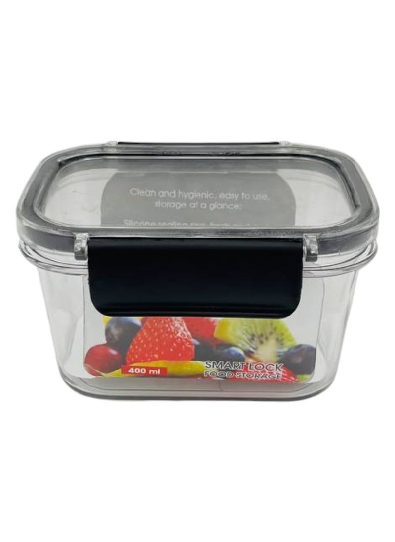 Phoenix - Acrylic Refrigerator Food Container,Food box Set of 7 Pieces with Airtight Lock - Clear Silicone Sides - Different Capacities (2 - 400ml Jar - 1000ml Jar - 1300ml Can - 2 1700ml Jar - 2800ml Jar) - Image 1