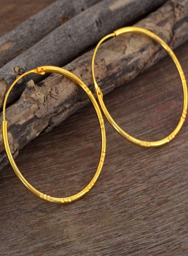 Superstore18 Brass Gold plated Hoop Earrings for Women & Girls fashion jewellery (SST6476ERRM) - Image 5