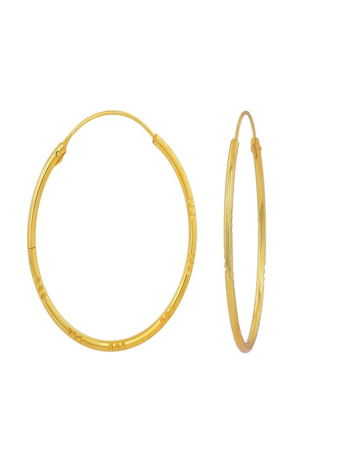 Superstore18 Brass Gold plated Hoop Earrings for Women & Girls fashion jewellery (SST6476ERRM) - Image 4
