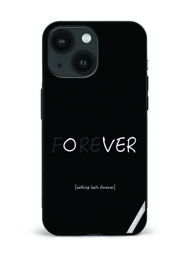 COVERSCART Protective Case Cover For Apple iPhone 15 Forever Design Black
