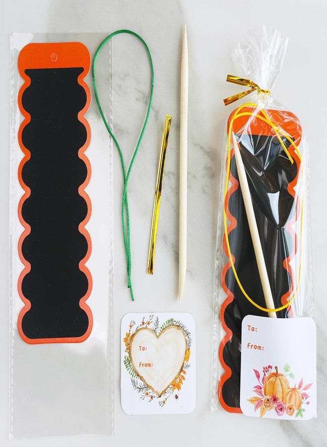 وينلين مجموعة من 48 قطعة من Winlyn، 6 أنماط من علامات مرجعية ملونة للخدش في الخريف، أدوات حرفية، ورق خدش بألوان قوس قزح مع أدوات خدش، شرائط، مجموعات فنية للأطفال والطلاب، هدايا حفلات، أنشطة صفية - Image 3