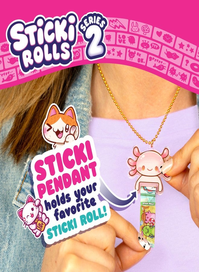 Sky Castle Sticki Rolls Pendant Pack | 120 Exclusive Wearable Shareable Stickers with Toy Pendant and Bracelet | Collect and Share | Ages 5 and Up | Series 2 - Stardust & BunBun - Image 3