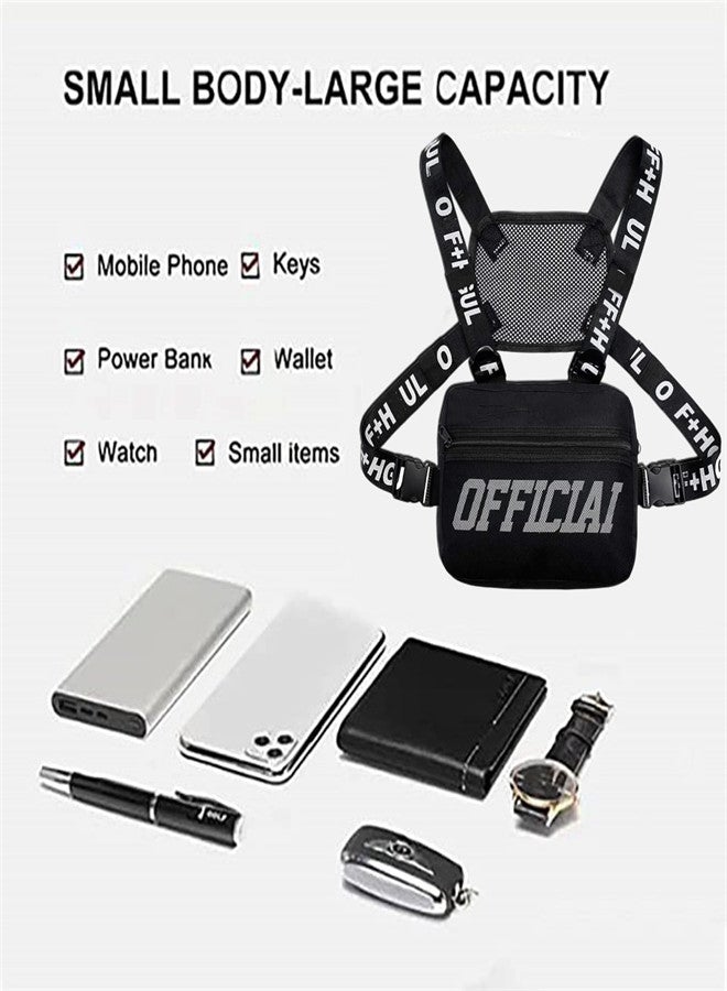 Zikra Chest Pack Utility Chest Bag for Men Running Backpack Vest Lightweight Phone Holder Mesh Pockets for Workouts Running Hiking - Image 2