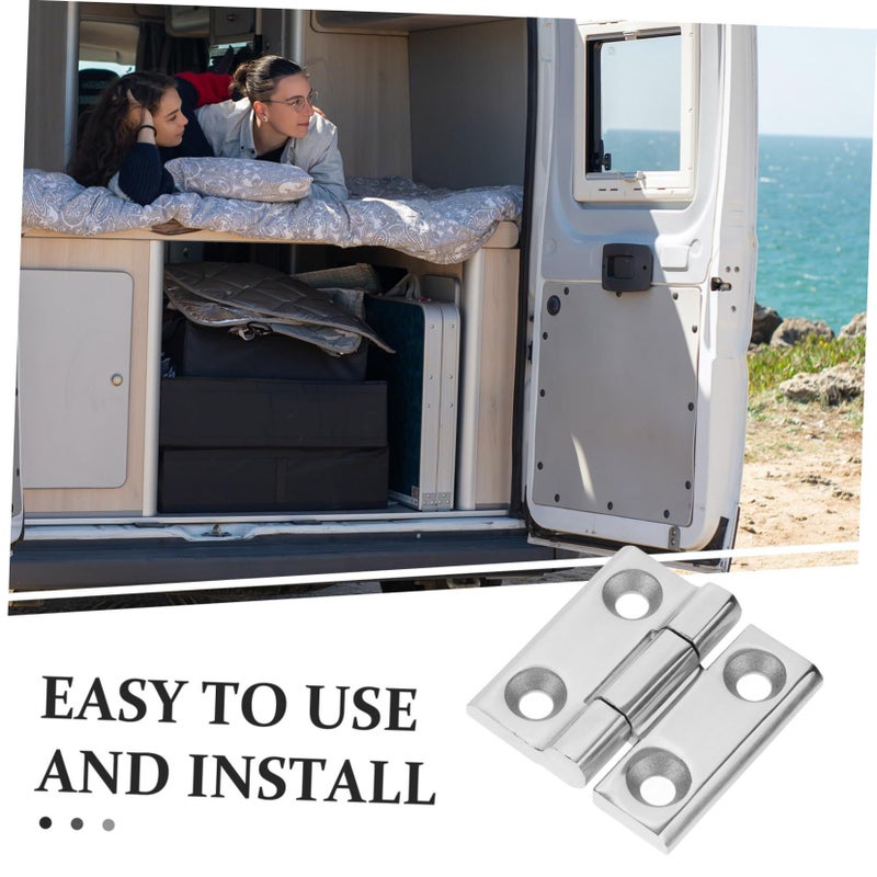 2pcs 4x4x0.5cm Stainless Steel Heavy Duty Flip Hinge for Boat Cabin Hatch Doors - Image 4