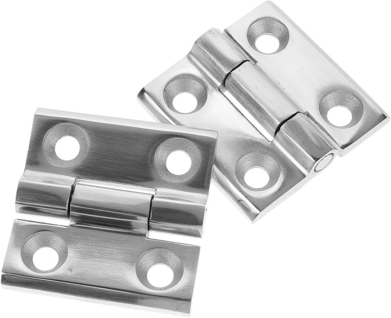 2pcs 4x4x0.5cm Stainless Steel Heavy Duty Flip Hinge for Boat Cabin Hatch Doors - Image 1