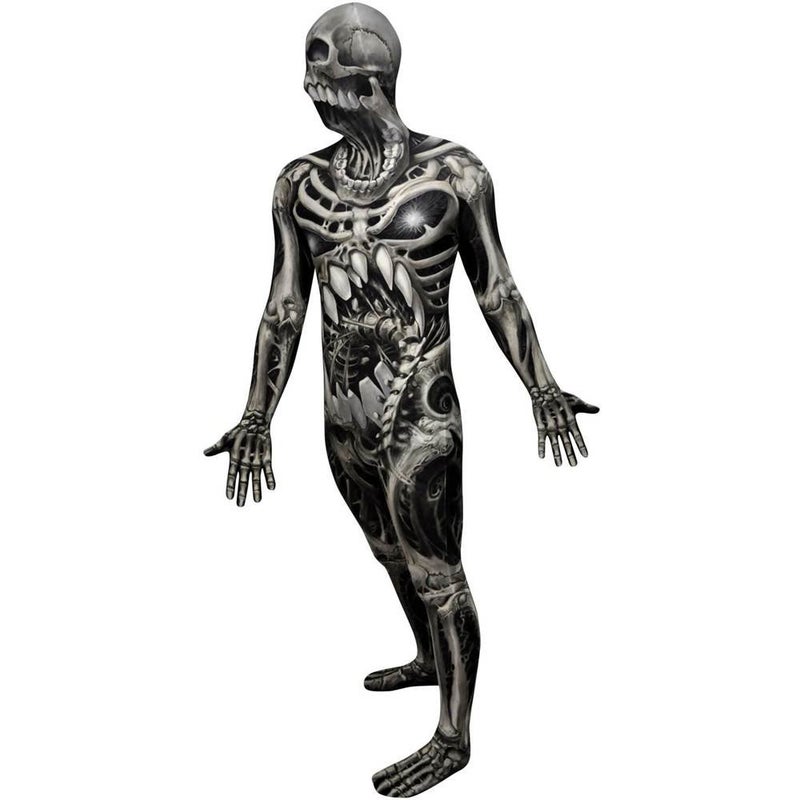 Morphsuits Mens Monster Skull and Bones Costume Skeleton Large