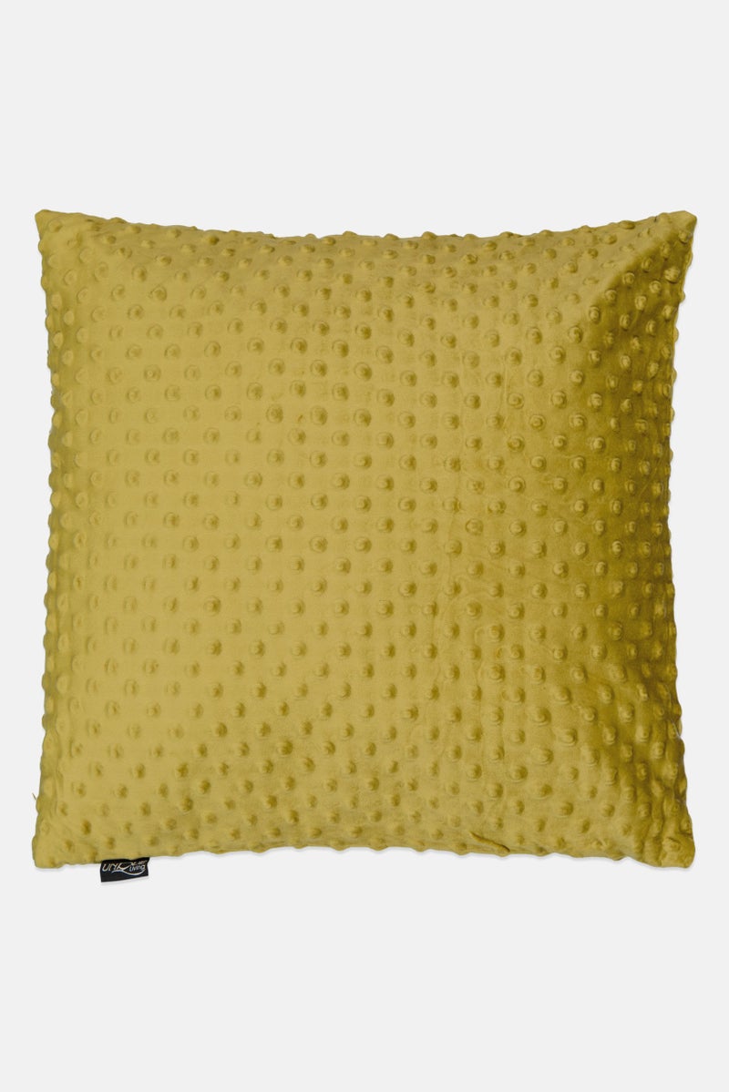 Unique Living Square Textured Removable Cover Cushion, Moss Green  - Image 1